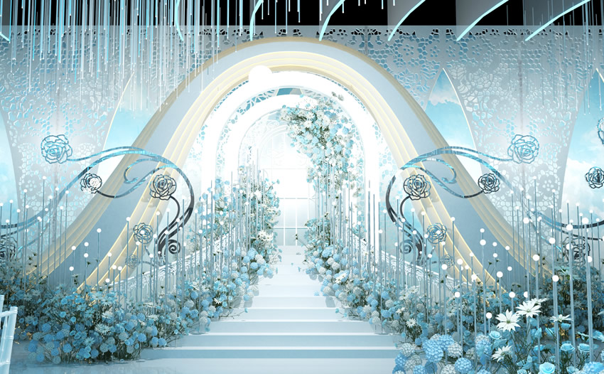 东平釡香烙馍村水晶厅效果展示