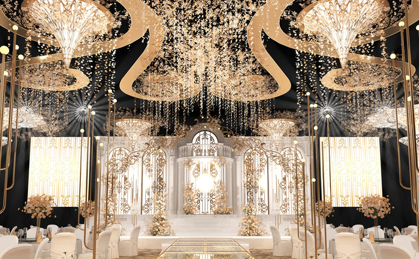 东平花木兰喜事汇金色大厅效果展示